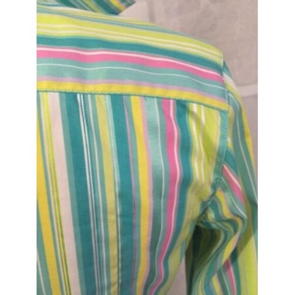 Lilly Pulitzer Women's Shirt Pastel Striped Long Sleeve Blouse Size 6 - Picture 8 of 12